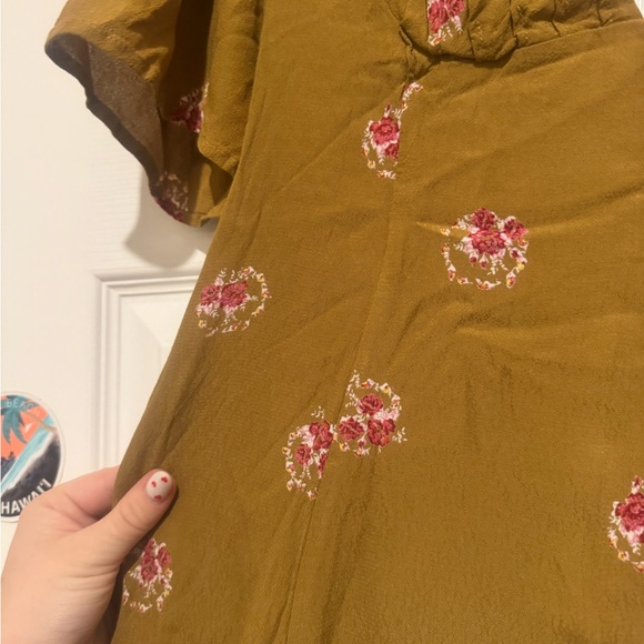 Free People Olive clove Mocking bird Mini Dress - Picture 2 of 5